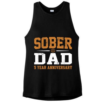 5 Years Sober Dad Aa Alcoholics Anonymous Recovery Sobriety Gift Ladies PosiCharge Tri-Blend Wicking Tank