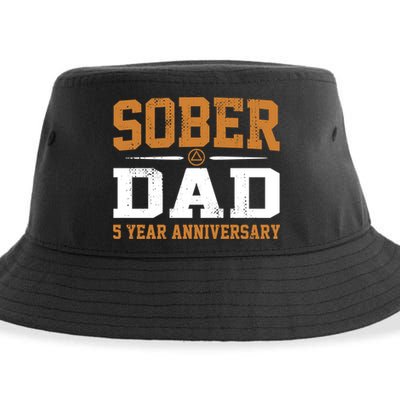 5 Years Sober Dad Aa Alcoholics Anonymous Recovery Sobriety Gift Sustainable Bucket Hat