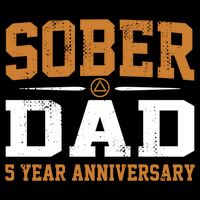 5 Years Sober Dad Aa Alcoholics Anonymous Recovery Sobriety Gift 7-Panel Snapback Hat
