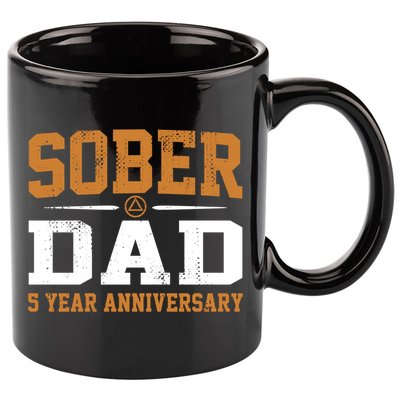 5 Years Sober Dad Aa Alcoholics Anonymous Recovery Sobriety Gift 11oz C Handle Ceramic Mug