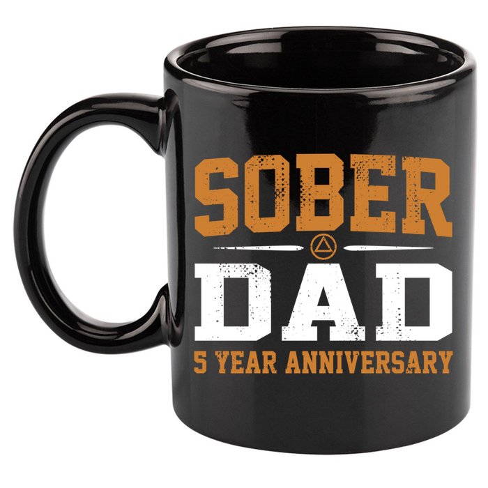 5 Years Sober Dad Aa Alcoholics Anonymous Recovery Sobriety Gift 11oz C Handle Ceramic Mug