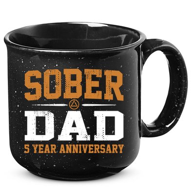 5 Years Sober Dad Aa Alcoholics Anonymous Recovery Sobriety Gift 15oz Campfire Ceramic Mug