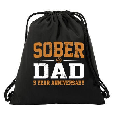 5 Years Sober Dad Aa Alcoholics Anonymous Recovery Sobriety Gift Drawstring Bag