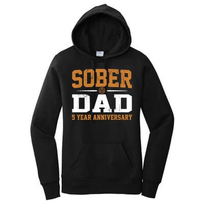 5 Years Sober Dad Aa Alcoholics Anonymous Recovery Sobriety Gift Women's Pullover Hoodie