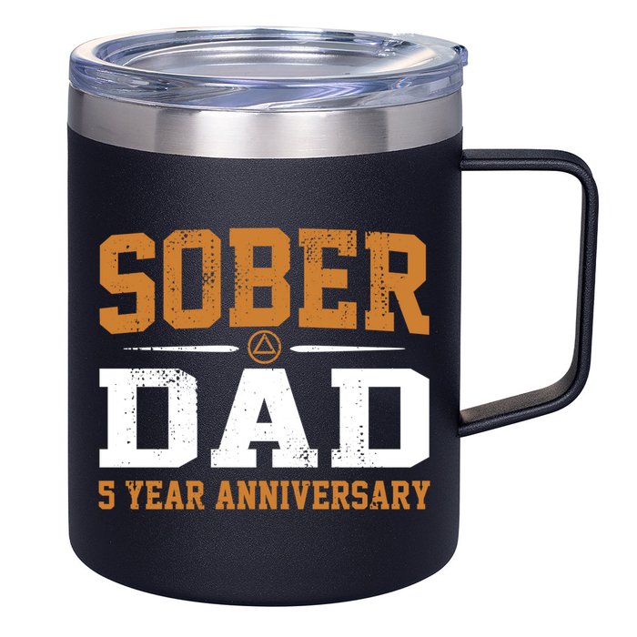 5 Years Sober Dad Aa Alcoholics Anonymous Recovery Sobriety Gift 12oz Stainless Steel Coffee Mug