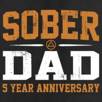 5 Years Sober Dad Aa Alcoholics Anonymous Recovery Sobriety Gift Large Microfiber Waffle Golf Towel