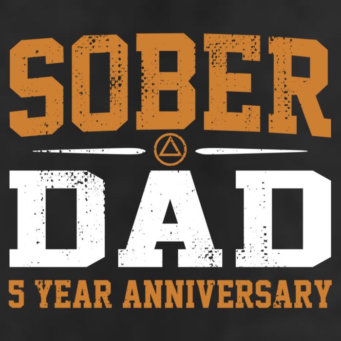 5 Years Sober Dad Aa Alcoholics Anonymous Recovery Sobriety Gift 25L Jumbo Tote