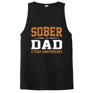 5 Years Sober Dad Aa Alcoholics Anonymous Recovery Sobriety Gift PosiCharge Competitor Tank