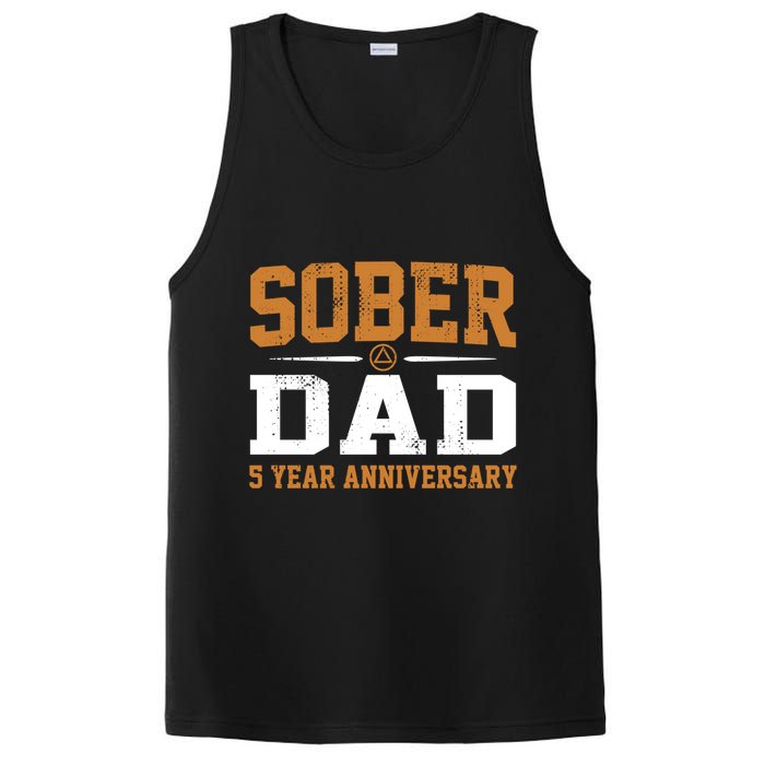5 Years Sober Dad Aa Alcoholics Anonymous Recovery Sobriety Gift PosiCharge Competitor Tank