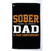 5 Years Sober Dad Aa Alcoholics Anonymous Recovery Sobriety Gift Golf Towel