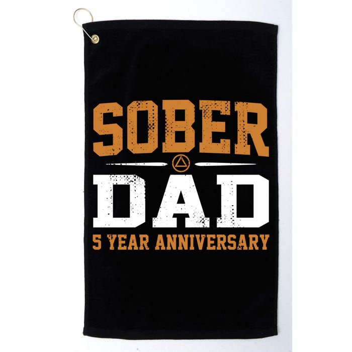 5 Years Sober Dad Aa Alcoholics Anonymous Recovery Sobriety Gift Golf Towel