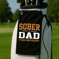5 Years Sober Dad Aa Alcoholics Anonymous Recovery Sobriety Gift Golf Towel