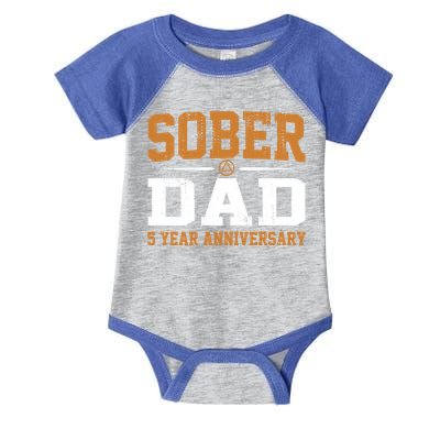 5 Years Sober Dad Aa Alcoholics Anonymous Recovery Sobriety Gift Infant Baby Jersey Bodysuit