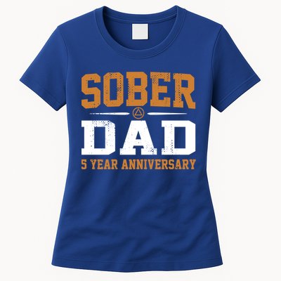 5 Years Sober Dad Aa Alcoholics Anonymous Recovery Sobriety Gift Womens T-Shirt