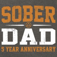 5 Years Sober Dad Aa Alcoholics Anonymous Recovery Sobriety Gift Cotton Canvas Backpack