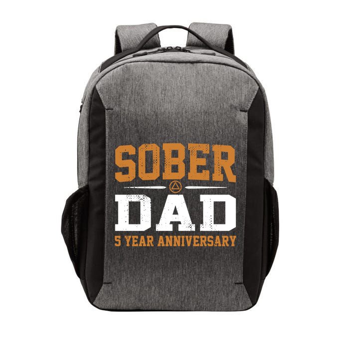 5 Years Sober Dad Aa Alcoholics Anonymous Recovery Sobriety Gift Vector Backpack