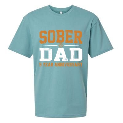 5 Years Sober Dad Aa Alcoholics Anonymous Recovery Sobriety Gift Sueded Cloud Jersey T-Shirt