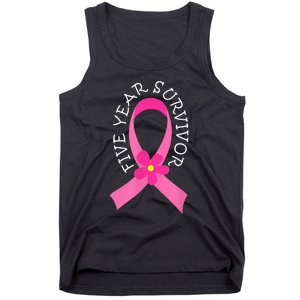 5 Year Survivor Pink Ribbon Breast Cancer Tank Top