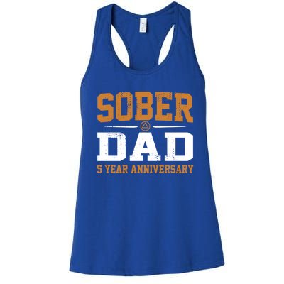 5 Years Sober Dad Aa Alcoholics Anonymous Recovery Sobriety Gift Women's Racerback Tank