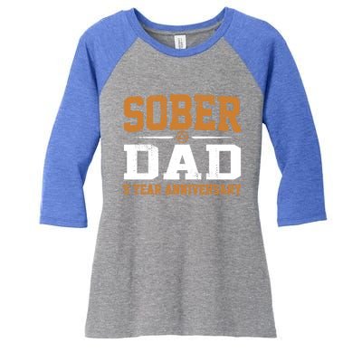 5 Years Sober Dad Aa Alcoholics Anonymous Recovery Sobriety Gift Women's Tri-Blend 3/4-Sleeve Raglan Shirt