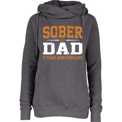 5 Years Sober Dad Aa Alcoholics Anonymous Recovery Sobriety Gift Womens Funnel Neck Pullover Hood