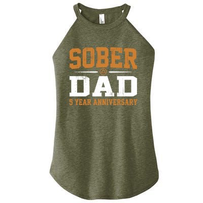 5 Years Sober Dad Aa Alcoholics Anonymous Recovery Sobriety Gift Women's Perfect Tri Rocker Tank