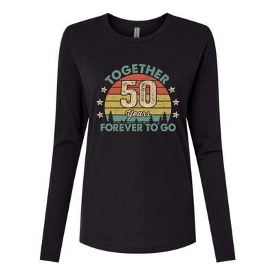 50 Years Together To Go Vintage Womens Cotton Relaxed Long Sleeve T-Shirt