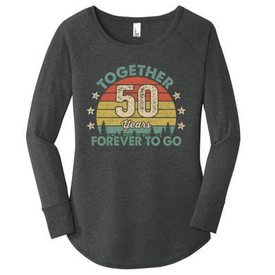 50 Years Together To Go Vintage Women's Perfect Tri Tunic Long Sleeve Shirt