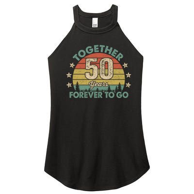 50 Years Together To Go Vintage Women’s Perfect Tri Rocker Tank