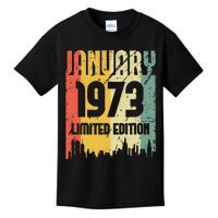 50 Years Vintage Legend Since January 1973 50th Birthday Kids T-Shirt