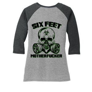 6 Feet MotherF-ucker Women's Tri-Blend 3/4-Sleeve Raglan Shirt