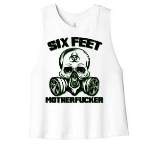 6 Feet MotherF-ucker Women's Racerback Cropped Tank