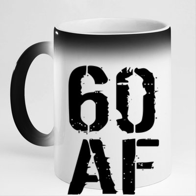 60 AF 60th Birthday 11oz Black Color Changing Mug