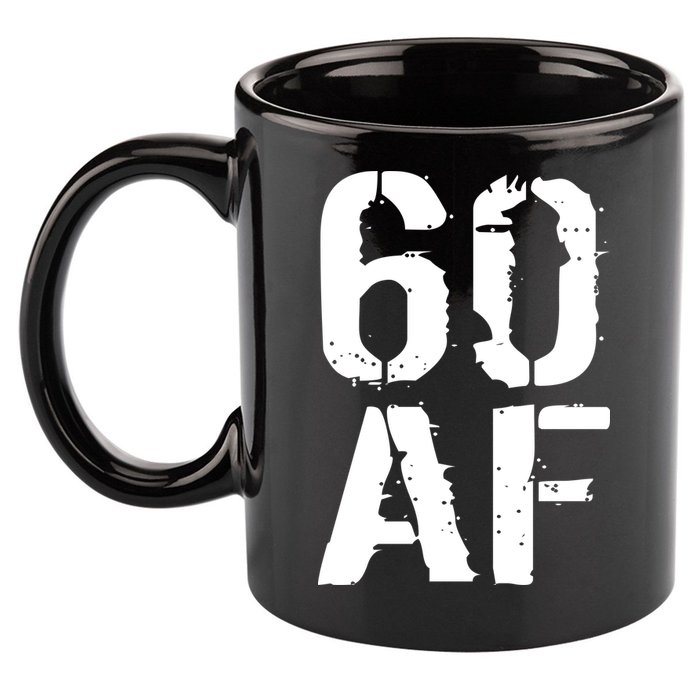 60 AF 60th Birthday 11oz C Handle Ceramic Mug