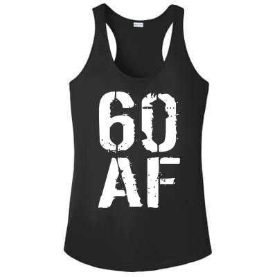 60 AF 60th Birthday Ladies PosiCharge Competitor Racerback Tank