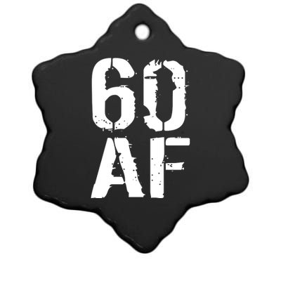 60 AF 60th Birthday Ceramic Star Ornament