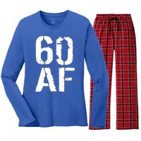 60 AF 60th Birthday Women's Long Sleeve Flannel Pajama Set 