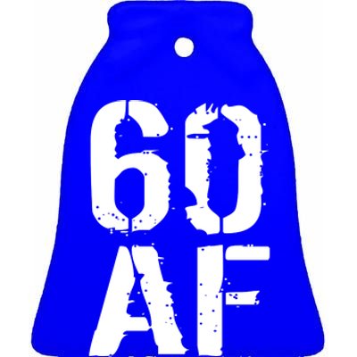 60 AF 60th Birthday Ceramic Bell Ornament