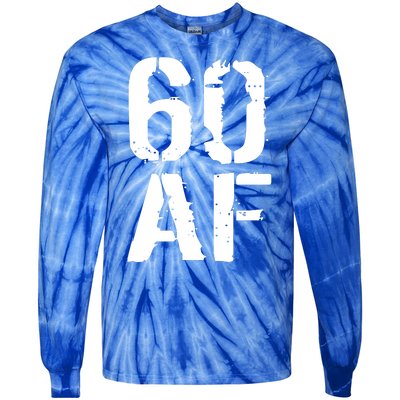 60 AF 60th Birthday Tie-Dye Long Sleeve Shirt