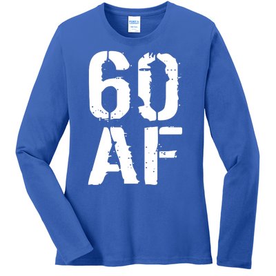 60 AF 60th Birthday Ladies Long Sleeve Shirt