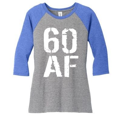 60 AF 60th Birthday Women's Tri-Blend 3/4-Sleeve Raglan Shirt