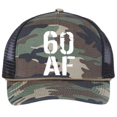 60 AF 60th Birthday Retro Rope Trucker Hat Cap