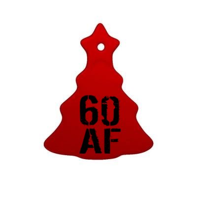 60 AF 60th Birthday Ceramic Tree Ornament