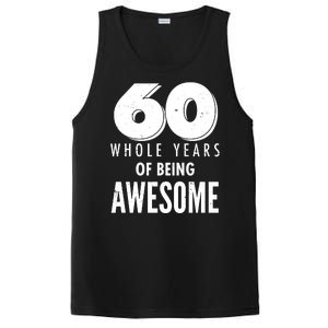 60 Whole Years Of Being Awesome Birthday PosiCharge Competitor Tank