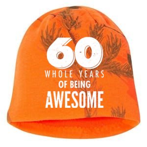 60 Whole Years Of Being Awesome Birthday Kati - Camo Knit Beanie