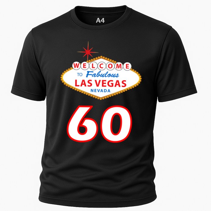 60 Years Old In Vegas - 60th Birthday Cooling Performance Crew T-Shirt