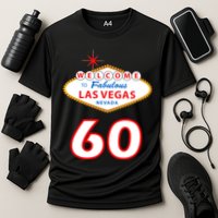 60 Years Old In Vegas - 60th Birthday Cooling Performance Crew T-Shirt