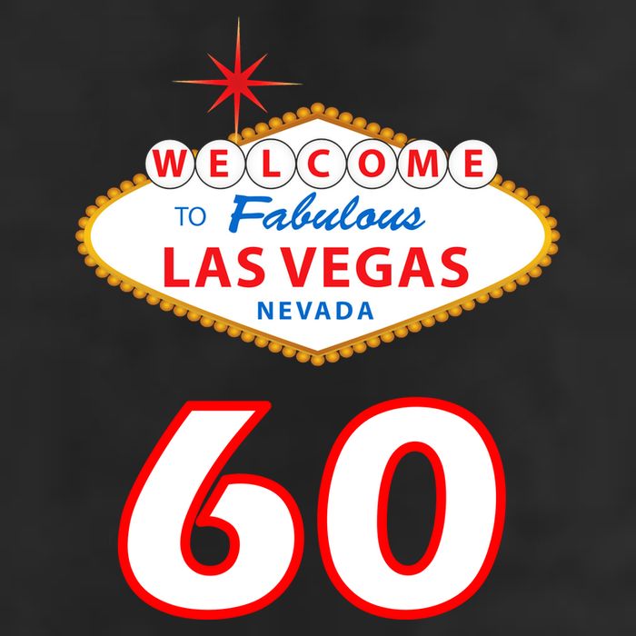 60 Years Old In Vegas - 60th Birthday Adult Drive Performance Visor