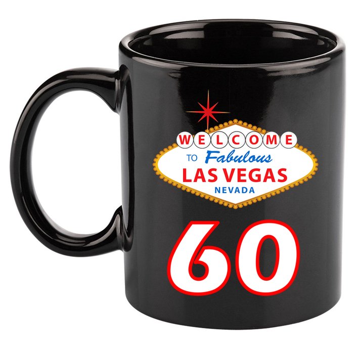 60 Years Old In Vegas - 60th Birthday 11oz C Handle Ceramic Mug