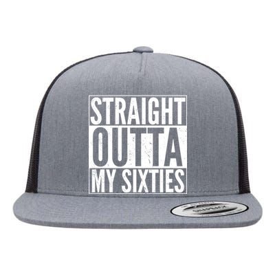 60th Birthday - Straight Outta My Twenties Sixties Flat Bill Trucker Hat